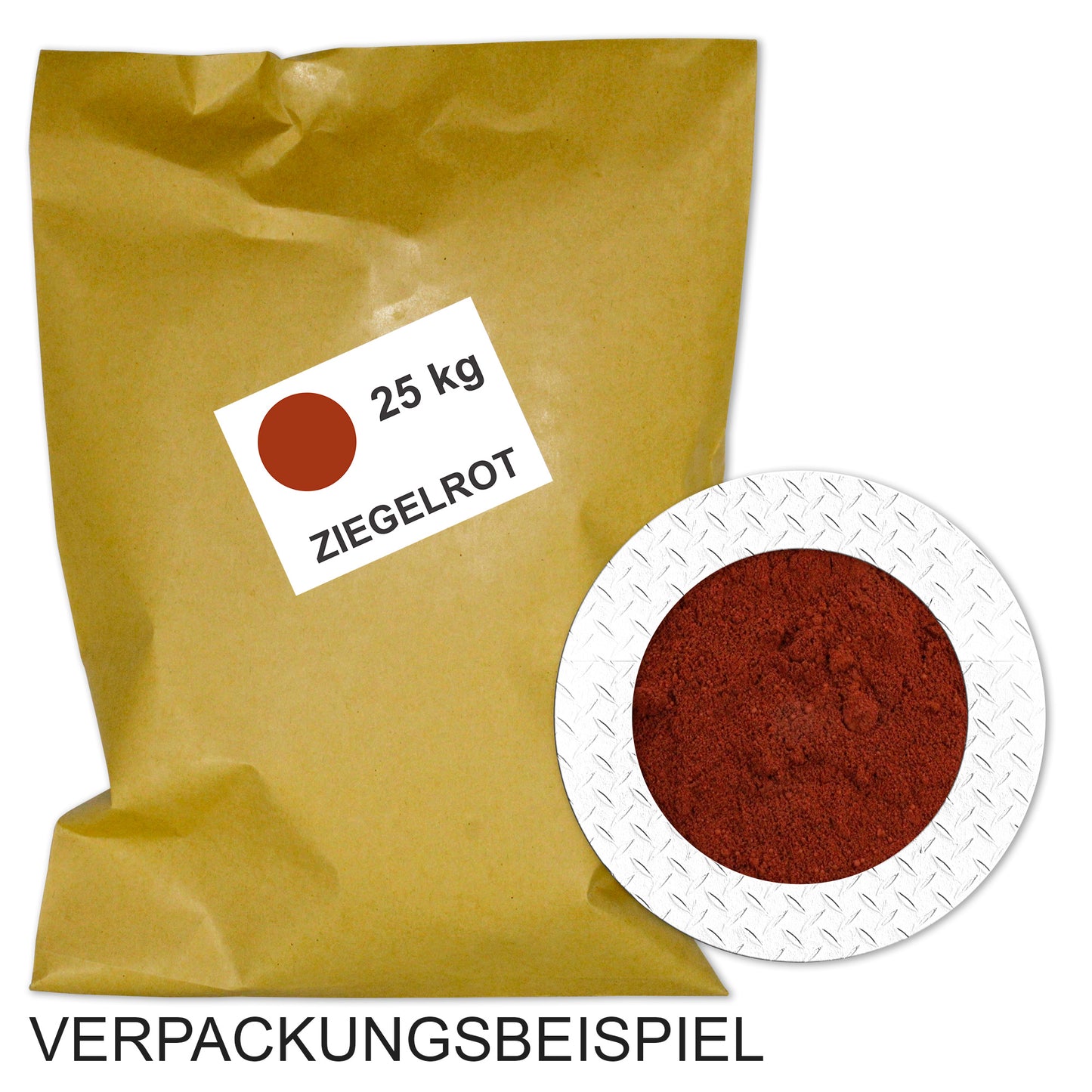 Ziegelrotpulver für Beton / Zement / Gips - 25kg Sack