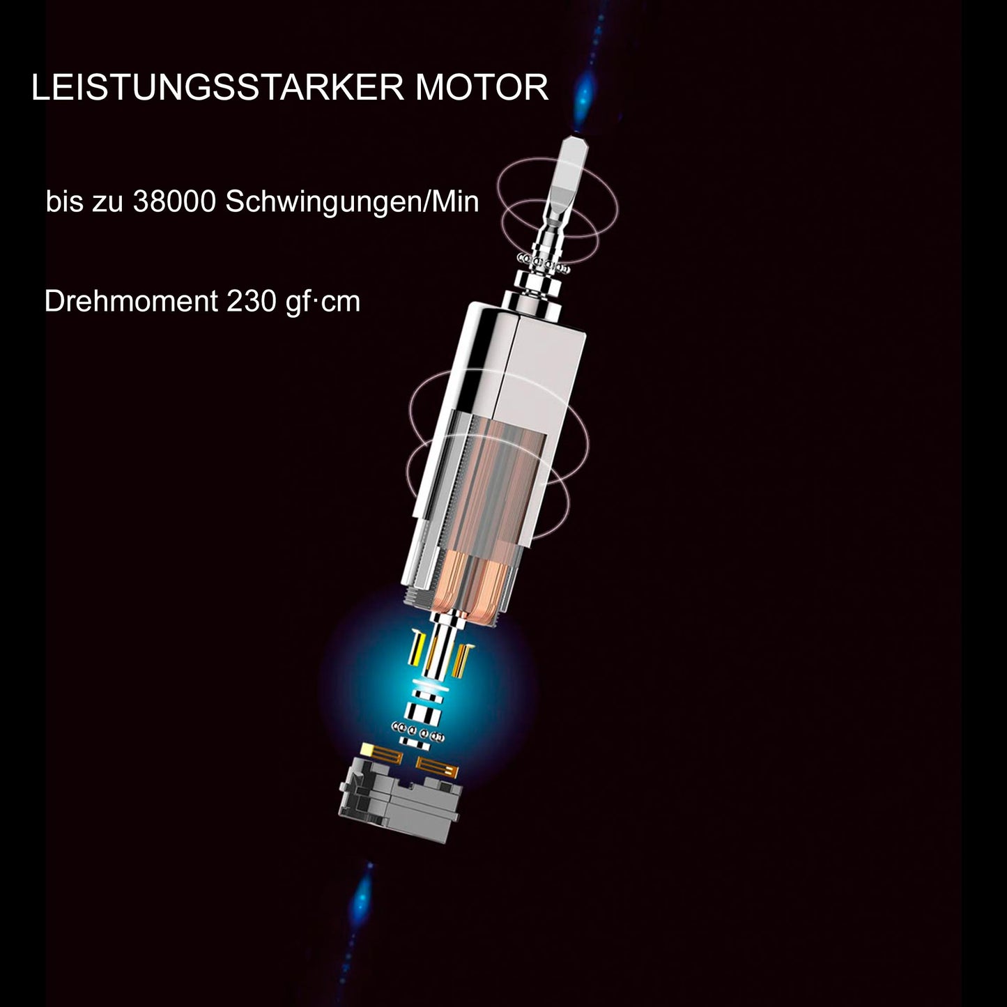 Elektrische Schallzahnbürste mit 38000 Schwingungen pro Minute