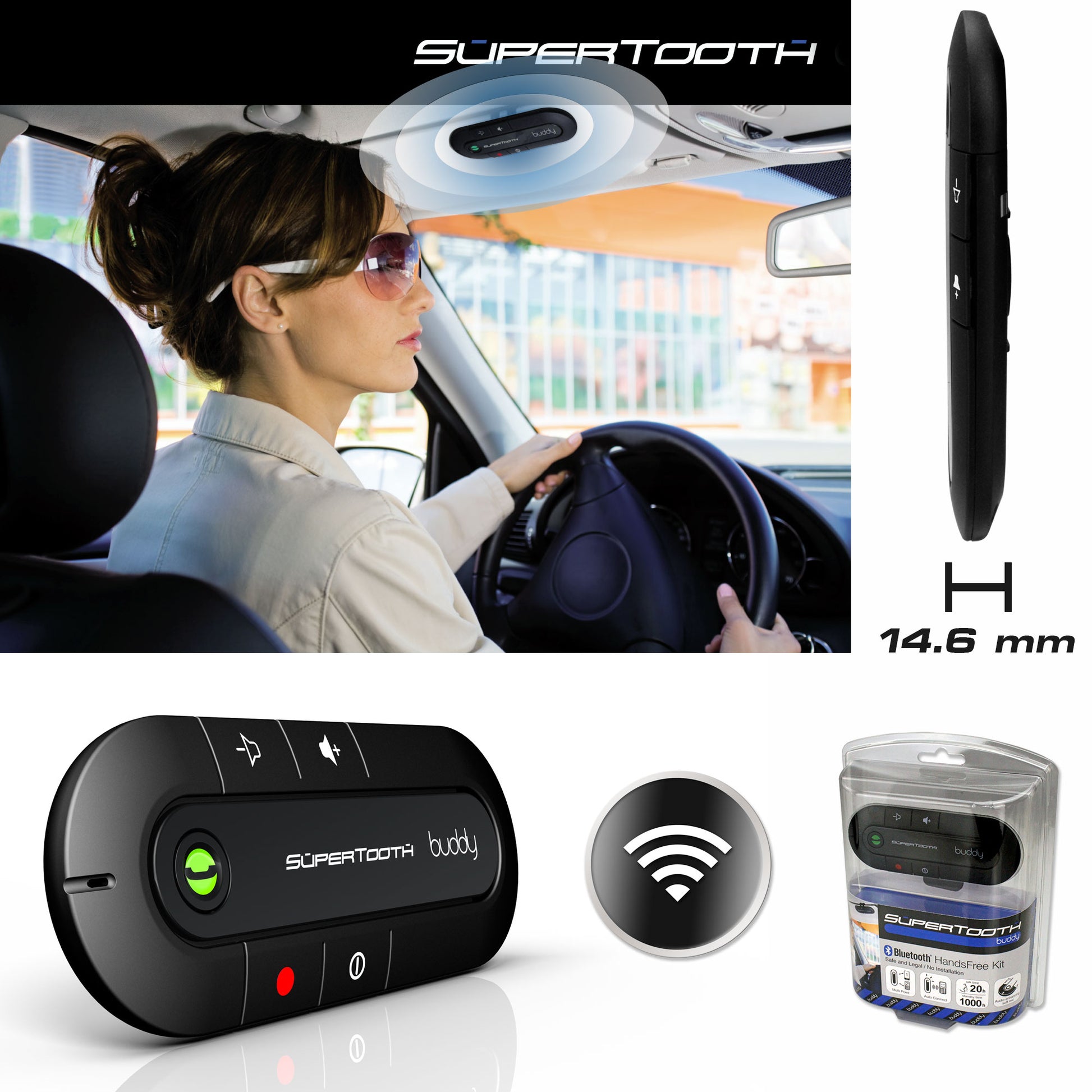 Kaufe Drahtlose Bluetooth-Freisprecheinrichtung für das Auto, hohe  Empfindlichkeit, Freisprech-Lautsprecher, Empfänger, Auto-Set
